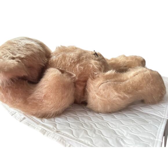 Vintage Teddy Bear Musical Lullaby Wind Up Mohair Jointed 14” Maker Unknown - Picture 5 of 7